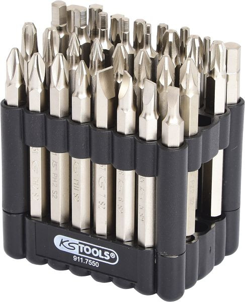 KS Tools 1/4" bitset, 75 mm, 32-delig, 911.7550