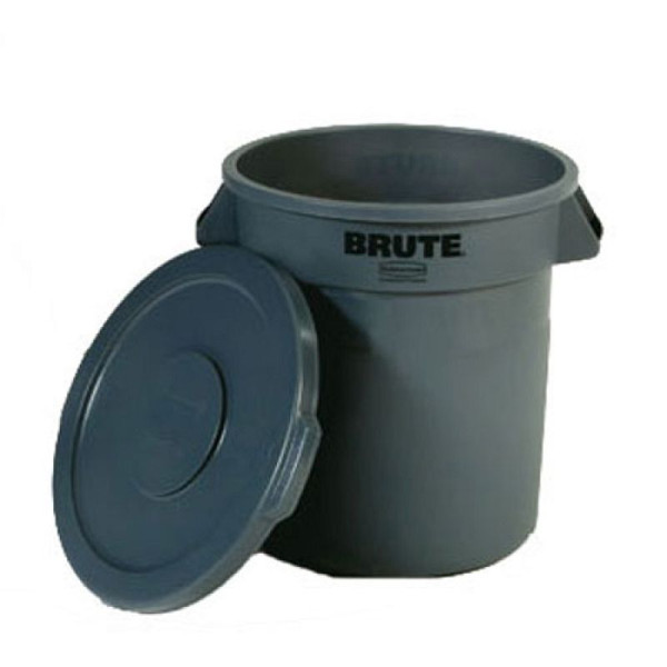 Stein HGS HGS afvalcontainer -BRUTE- Rubbermaid, 37,9 liter, grijs, met deksel, grijs, 12460-02