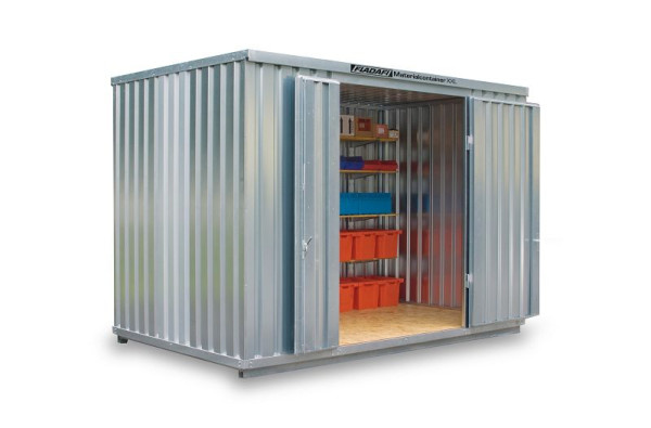 FLADAFI MC 1400 XXL materiaalcontainer, verzinkt, gedemonteerd, 4.050 x 2.540 x 2.595 mm