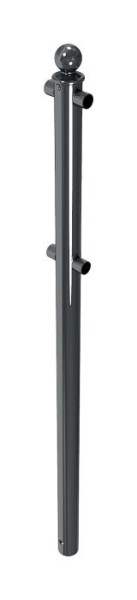 Schake-beschermingsrailing / boordreling, steunpaal voor boven- en knierails om in beton te plaatsen, middenstijl, 467_12B