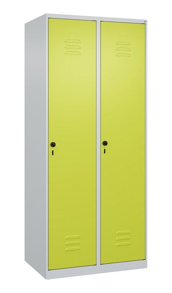 C+P luierkluis Classic PLUS met middenwand, 2 vakken, 1850x800x500mm, 7035/0024, veiligheidsdraaigrendel, 080000-22F S10015