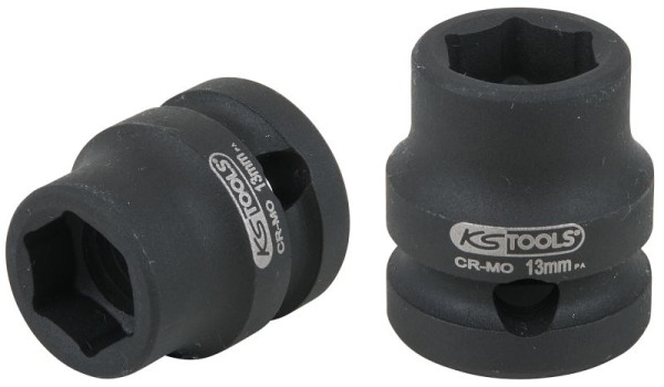 KS Tools Slagdopsleutel-zeskant 1/2", extra kort, 13,0 mm, 515.0059