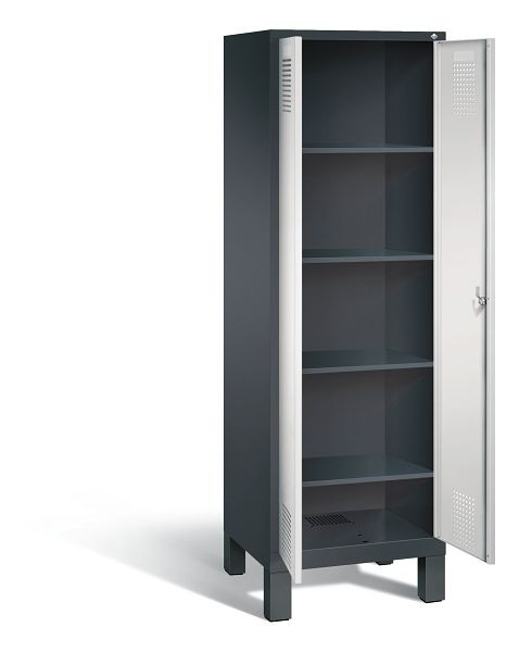 C+P washok Evolo, H1850xW610xD500mm, kleur: zwartgrijs/lichtgrijs, 48212-20b S10063