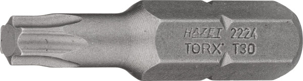 Hazet bit, massieve zeskant 8 (5/16 inch), binnen TORX® profiel, T30, sleutelmaat: T30, 2224-T30