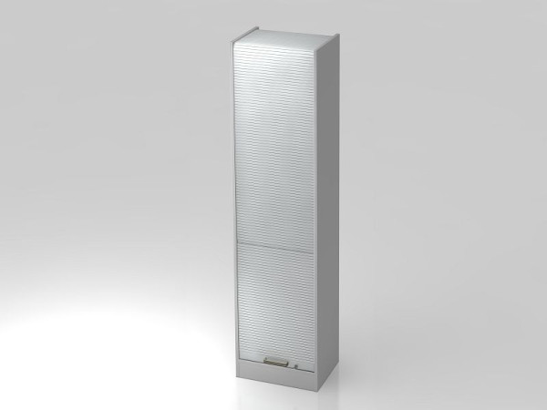 Hammerbacher rolluikkast verticaal 50cm, 5OH lijstgreep grijs/zilver, 50x40x200,4 cm (BxDxH), VSET50/5/S/SG