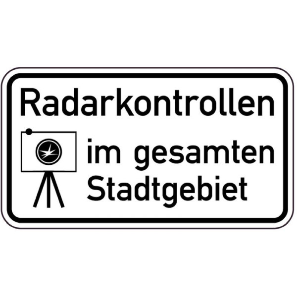 Stein HGS HGS speciaal bord, flitspalen door de hele stad, 600 x 330 mm, 15016