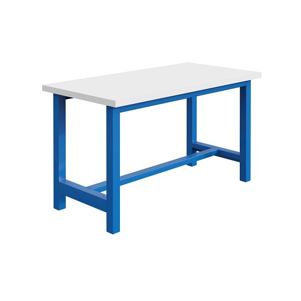 SOFAME CKS werkbank B 2000 x D 750 x H 840 mm, RESITOP laminaat werkblad 40 mm, hemelsblauw RAL 5015, W010160032BI
