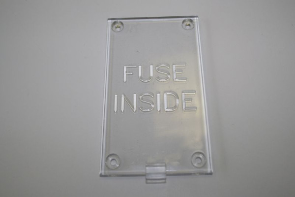 ELMAG PVC plexiglas afdekking voor zekering voor achterbehuizing voor START TRUCK 1600/3200 & 2500/5000 of 2200/4400, met zekeringuitsparing, 9505185
