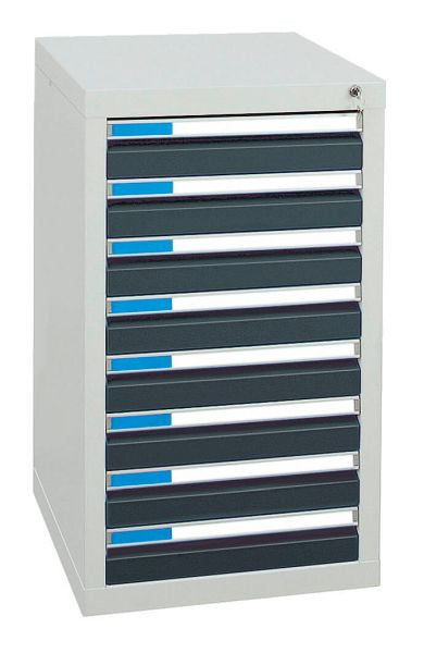 stumpf ladekast serie ESTA, RAL 7035/7016, 8 laden (8x100 mm), 7601171