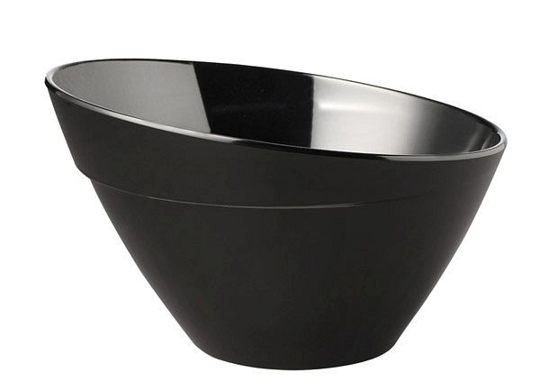 APS schaal -BALANCE-, Ø 21 cm, hoogte: 13 cm, melamine, zwart, 1,5 liter, met antislipvoetjes, 85041