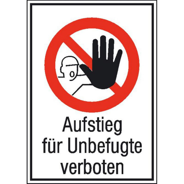 Stein HGS HGS combinatiebord, klimmen verboden voor onbevoegden, 131x185mm/film, zelfklevend, 21.1144