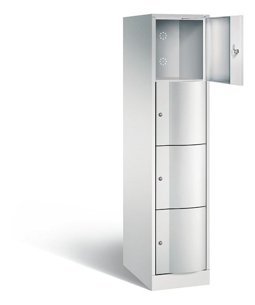 C+P XL lockerkast Resisto, H1950xB396xD640mm, kleur: lichtgrijs, 8470-173 S10004