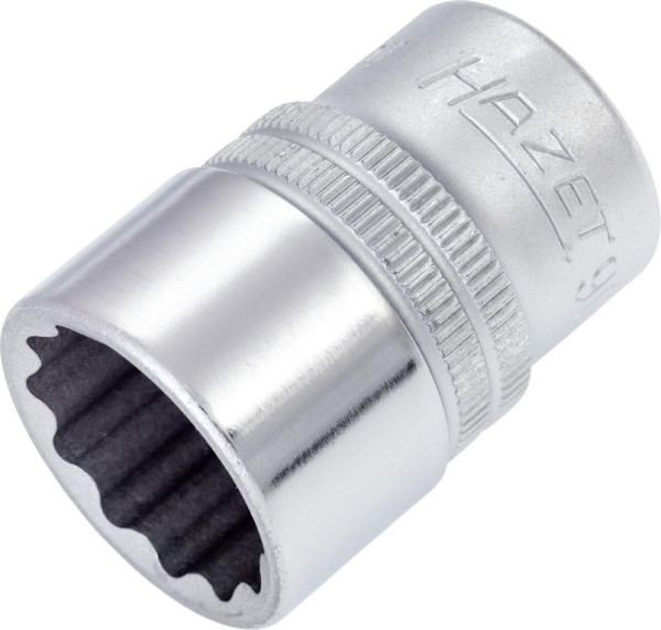 Hazet dopsleutelinzet, dubbel zeskant, hol vierkant 12,5 mm (1/2 inch), 19 mm, gekarteld, 900Z-19