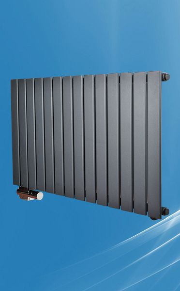 West Heiztec designradiator ARES COMPACT PANELL enkellaags, antraciet / RAL 7016, EN442 75/65 - 20 C° 700W, CSPA10710600