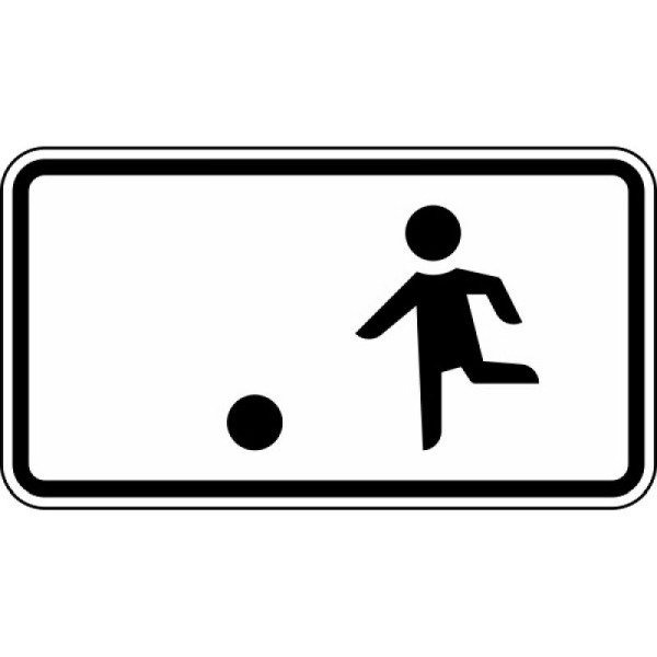 Stone HGS kinderen mogen spelen op de weg en de berm nr. 1010-10, 330x600mm /RA2/Alform, 1010-10-222