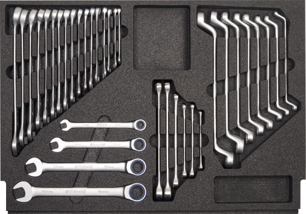 SW-Stahl werkplaatswagen assortiment, steek- en ratelsleutels, 35-delig, Z3000-21