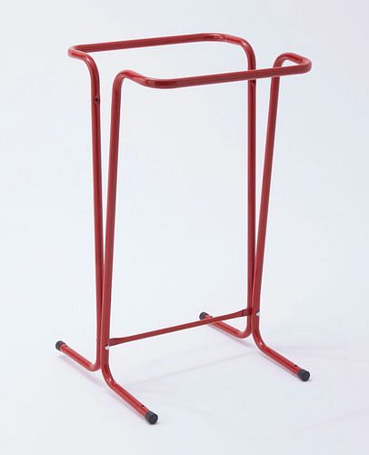 DENIOS afvalzakhouder 120 liter, staand apparaat, rood, 265-627