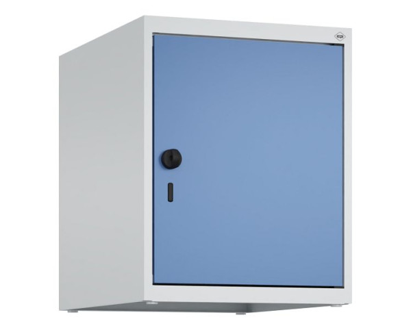 C+P kastopzet Classic PLUS, bovenkast, 7035/5023, veiligheidsdraaisluiting, 500x400x500mm, 1 vak, 080090-12 S10005