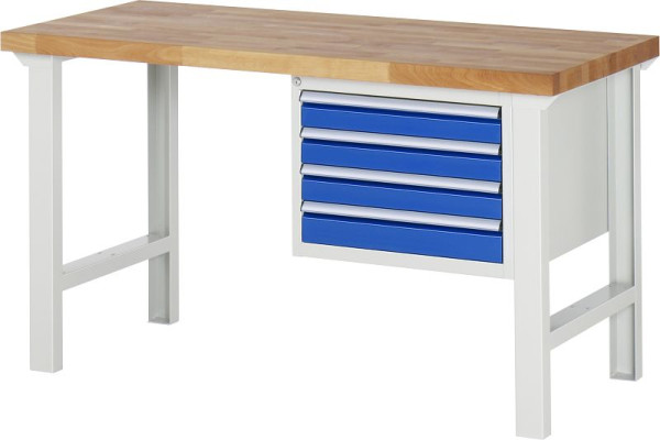 RAU werkbank serie 7000 - modulair ontwerp, onderbouwbak (4x laden), 1500x840x700 mm, 03-7133A1-157B4S.11