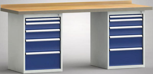 KLW professionele werkbank - 2000 x 700 x 845 mm L x D x H, WP215N-2000M45-E7023