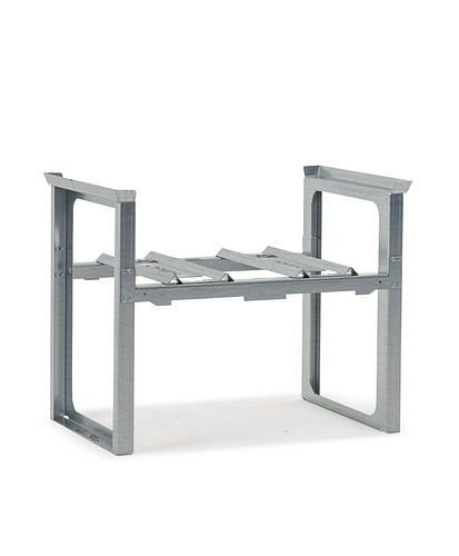 DENIOS vatenrek voor 2 vaten van elk 60 liter, stapelbaar, 1049 x 682 x 837 mm, 291-769