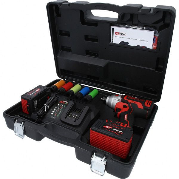KS Tools eMONSTER 1/2" borstelloze accu-slagschroevendraaierset, 9-delig, 515.6100