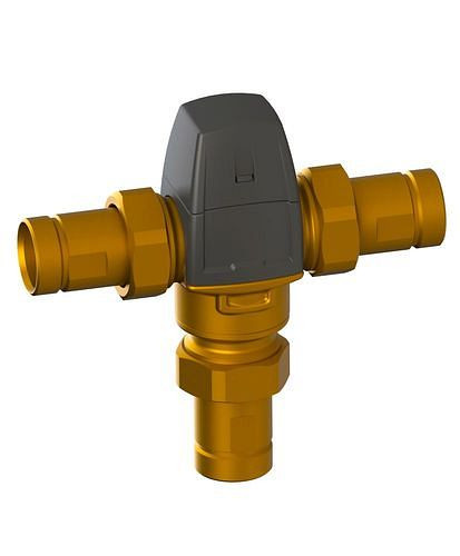 B-SAFETY thermostatische mengkraan voor opbouw- en combidouches, aansluitingen R1" buitendraad, 306274