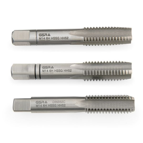GSR handtapset metrische draad DIN 2184-2 (DIN 352) rechts HSS-G M 14, 00105260