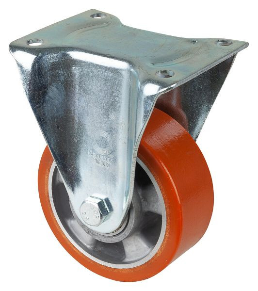 BS Rolls Zwaarlastwiel, bokwiel, wielbreedte 50 mm, wiel-Ø 125 mm, 450 kg, polyurethaan gegoten 95 Shore A, aluminium, kogellager, N110.B90.129