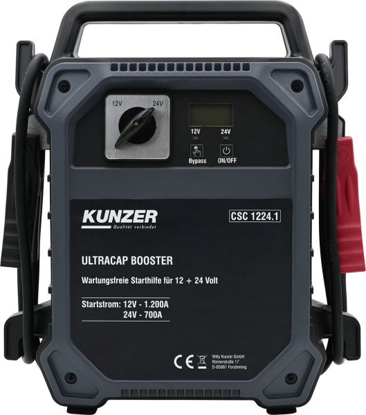 Kunzer onderhoudsvrije starthulp voor 12 + 24 V met ultracondensatortechnologie, CSC 1224.1