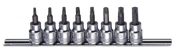 Boxo 3/8" TX bit doppenset op clipstrip, 8 stuks, B-T3808R