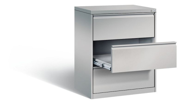 C+P archiefkast Acurado, H1045xB787xD590mm, kleur: wit aluminium, handgreep, 12923-322 S10001