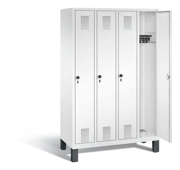 C+P Evolo locker, H1850xB1190xD500mm, kleur: verkeerswit, 48010-40 S10576