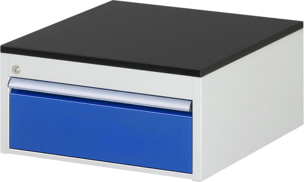 RAU ladekast serie 7000, B580 x D650 x H280 mm, 1 x lade afmeting L 1xH180 mm, werkblad met melamineharscoating, 03-L1.0A-M.11