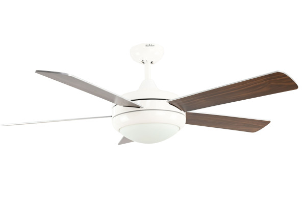 AireRyder plafondventilator Ursa witte bladen zilver/notenhout met verlichting en afstandsbediening, 132120222