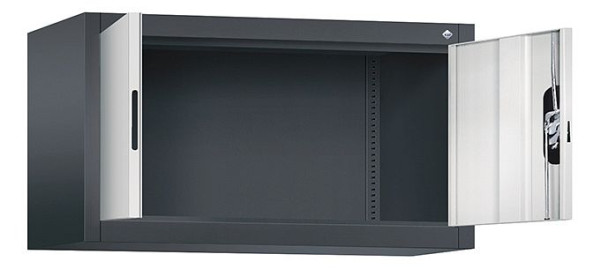 C+P bovenkast Acurado, H500xW930xD400mm, kleur: zwartgrijs/lichtgrijs, verzonken handgreep, 9264-000 S10157