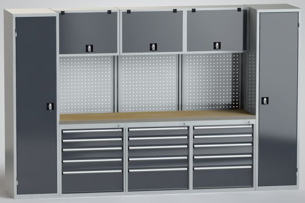 Wandkast KLW, in elementbouw, voorbereid voor montage, buitenafmetingen ca.: 2000 x 3175 x 630 mm H x B x D, SW2022-N01