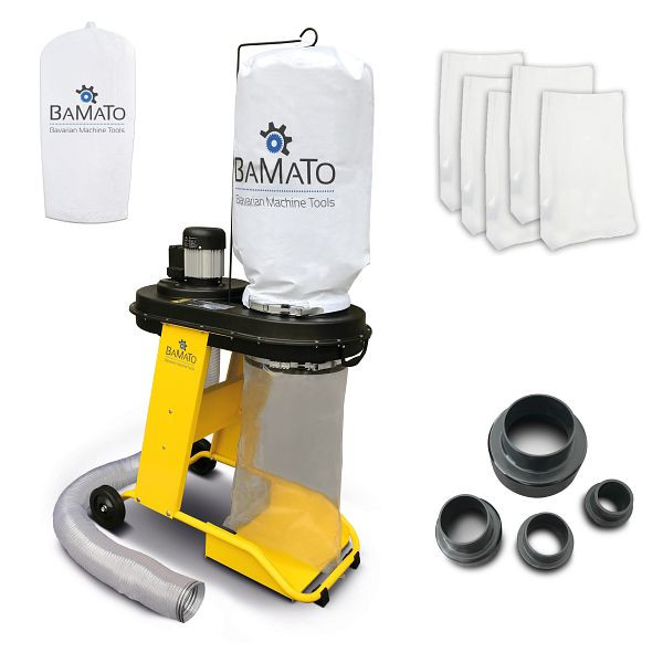 BAMATO afzuigsysteem AB-550 inclusief adapterset en 5 spaanzakken, AB-550_SET2