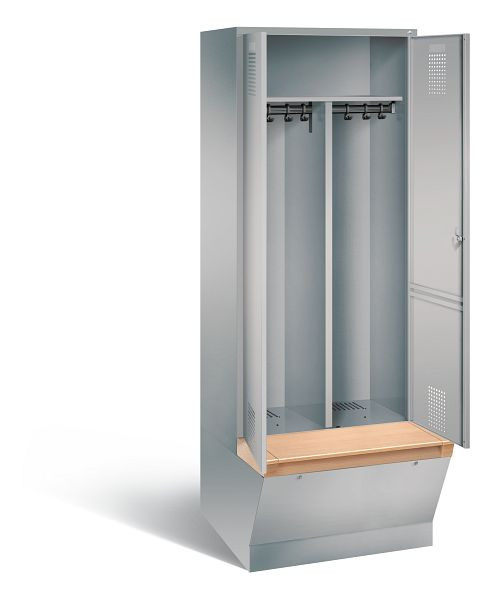 C+P zwart wit kastje Evolo, H2090xW810xD815mm, kleur: wit aluminium, 48056-22 S10174