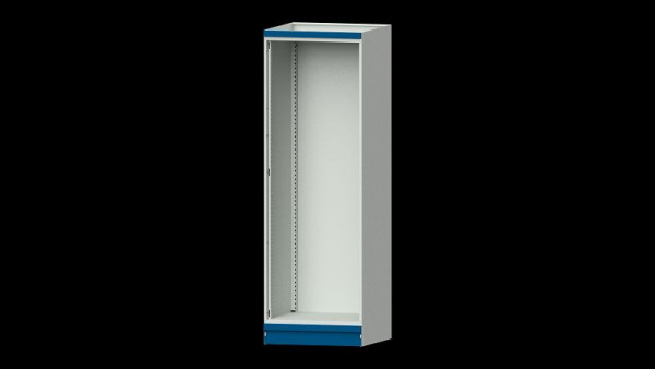 ANKE werkbanken basiskast modulair kastsysteem, model 100, 715 x 720 x 2200 mm, lege behuizing open, RAL 7035/5010, 631.000