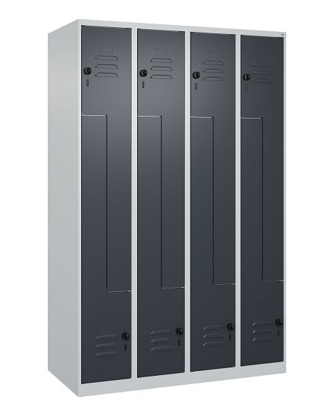 C+P Z-Spind Classic PLUS, 8 Abteile, 1850x1200x500mm, 7035/7016, Drehriegel, 080003-408 S10010