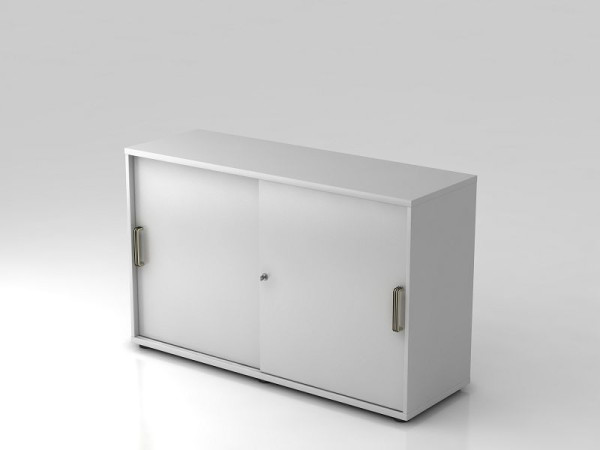 Hammerbacher schuifdeurkast 2OH 120cm gestreept handvat grijs/grijs, 120x40x74,8 cm (BxDxH), V1752S/5/5/SG