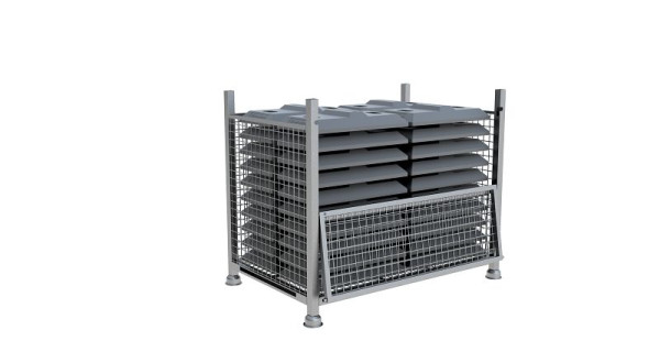 Schake voetplaten SET bestaande uit: 1 x transportbox voor platte zwaailampvoeten (art.nr. 31995-5), 44 x platte zwaailampvoeten (art.nr. 31995), 31995-SET