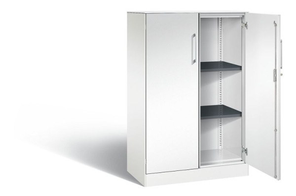 C+P vleugeldeurkast Asisto, H1310xB800xD435mm, kleur: verkeerswit, beugelgreep, 3 niveaus, 141033-000 S10172