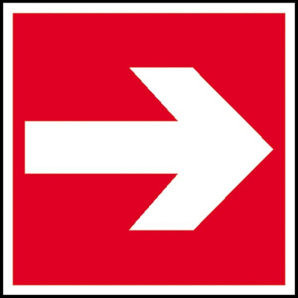 Steen HGS brandweringsbord, richtingsinformatie links, rechts, 150 x 150 mm / aluminium, gecoat, fotoluminescerend, 15.2709