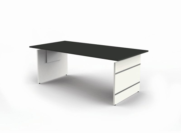 Kerkmann in hoogte verstelbaar zijbureau extra groot, vorm 4, B 2000 x D 1000 x H 680-760 mm, antraciet, 11416813