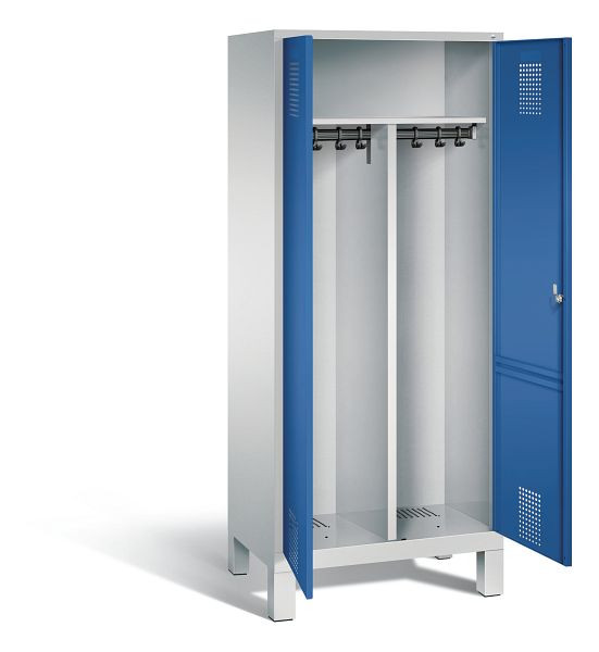 C+P zwart wit kastje Evolo, H1850xW810xD500mm, kleur: lichtgrijs / gentiaanblauw, 48012-22 S10067