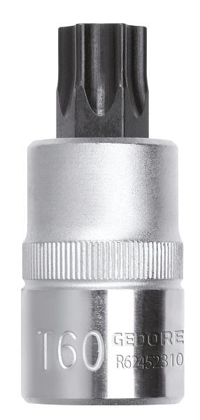 GEDORE rode schroevendraaierbit 1/2" voor interne TX-schroeven, lang TX T55, lengte 100 mm, 3300457