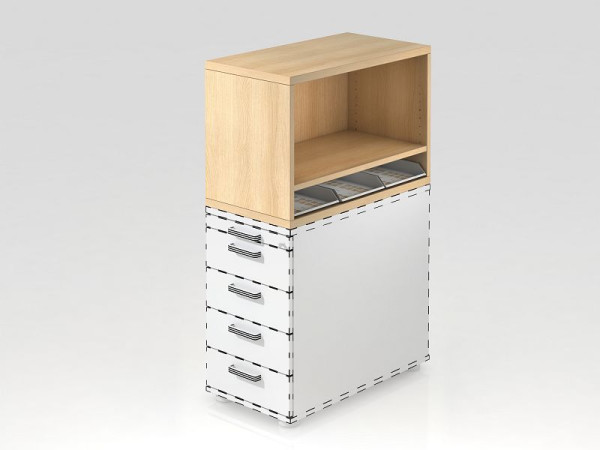 Hammerbacher bovenste plank voor SC eiken containers, 42,8x80x53 cm (BxDxH), VSCA1/E
