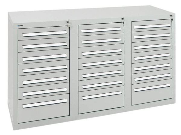 stumpf ladekast serie T-100 / 35-3, RAL 7035/7035, 21 laden (18x100, 3x200mm), 8153207